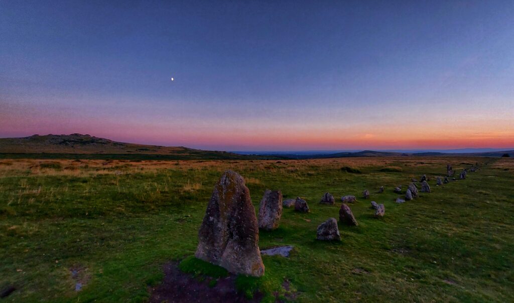 Stone rows at Merrivale